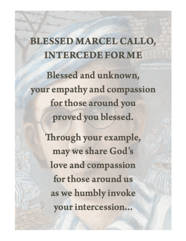 Blessed Marcel Callo Prayer Card