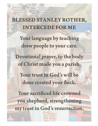 Blessed Stanley Rother Prayer Card