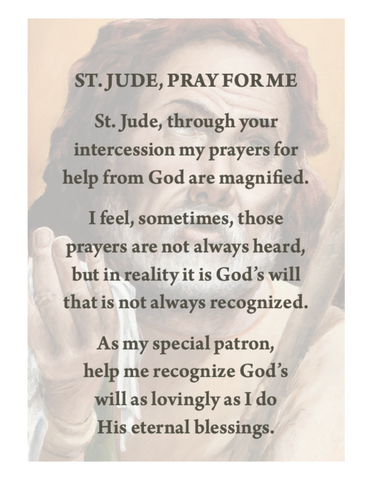 St. Jude - Help Me Prayer Card